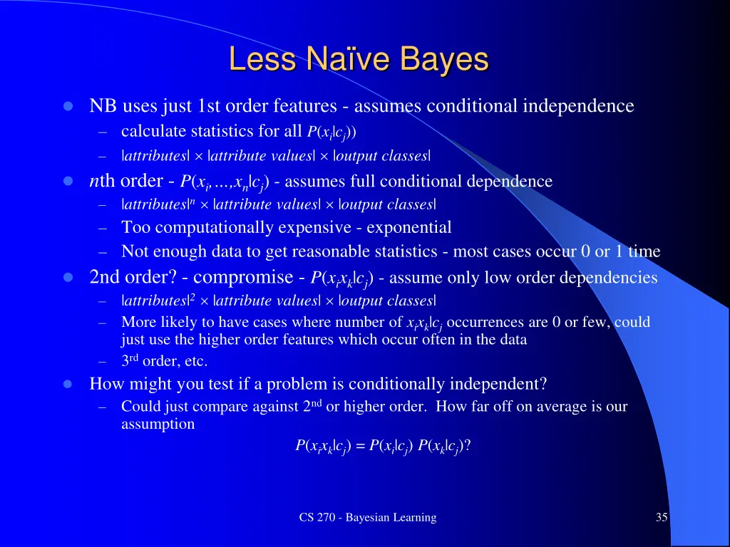 less na ve bayes