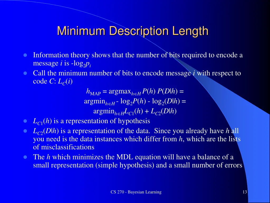 minimum description length