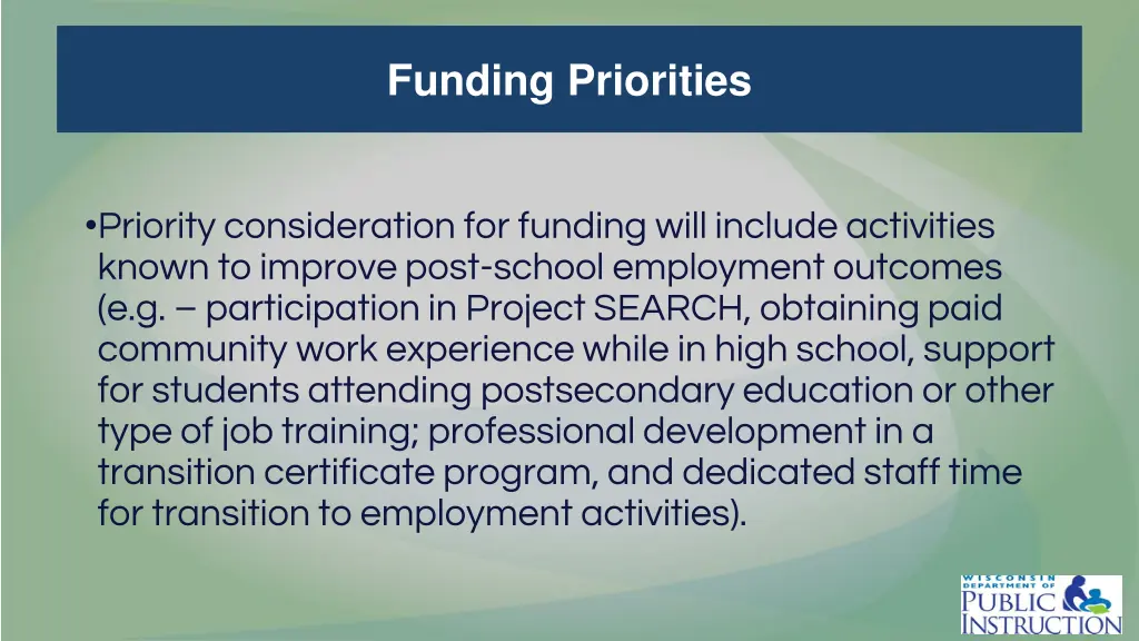 funding priorities