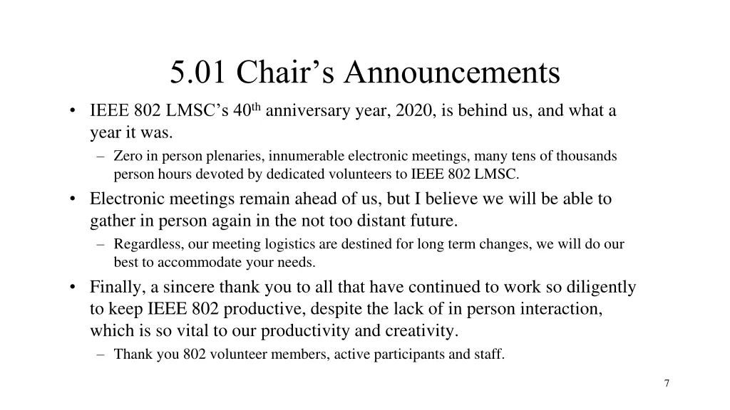 5 01 chair s announcements 1