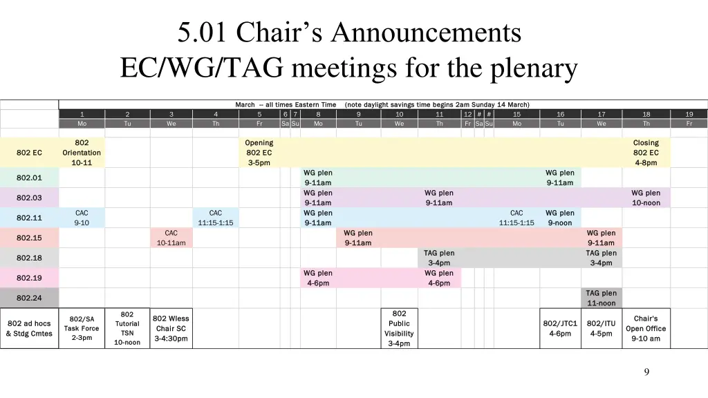 5 01 chair s announcements ec wg tag meetings