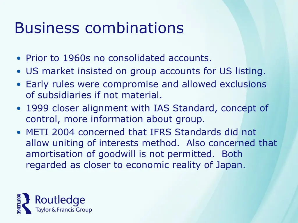 business combinations