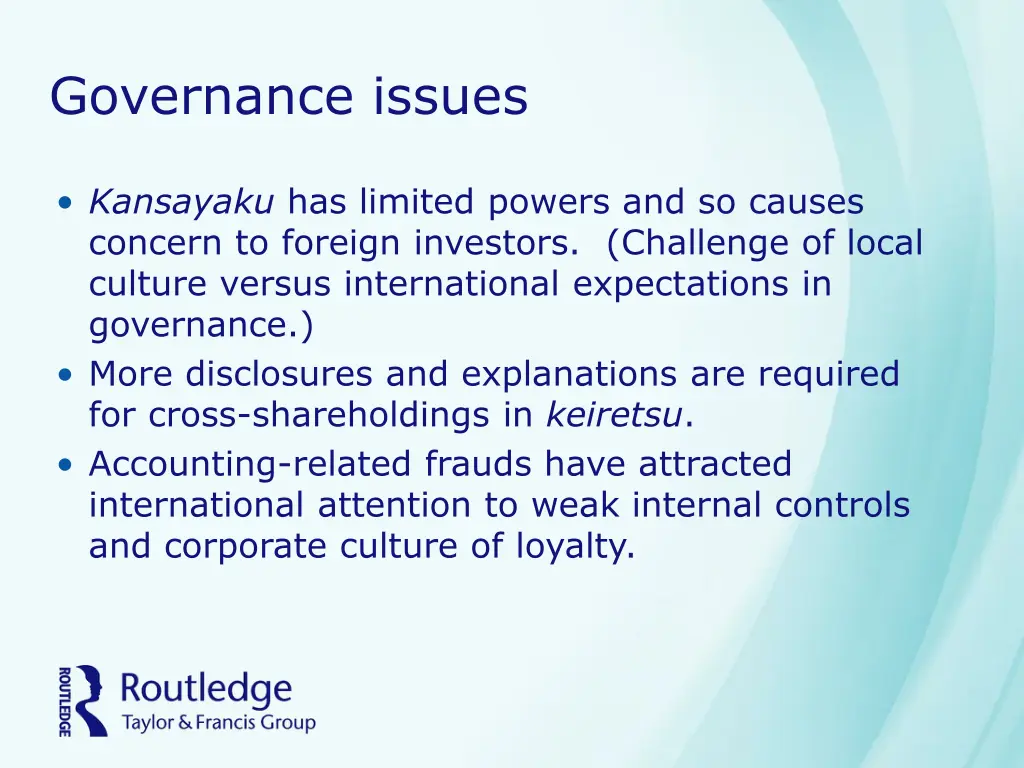 governance issues