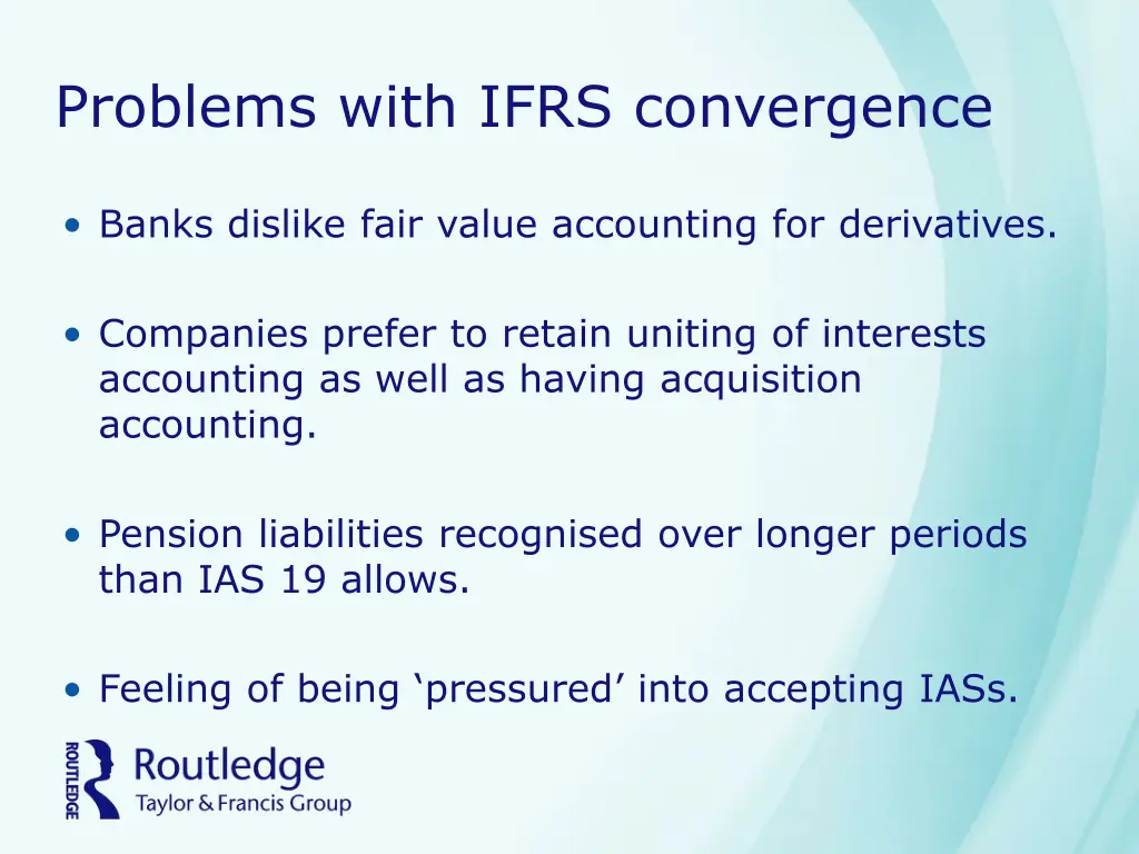problems with ifrs convergence