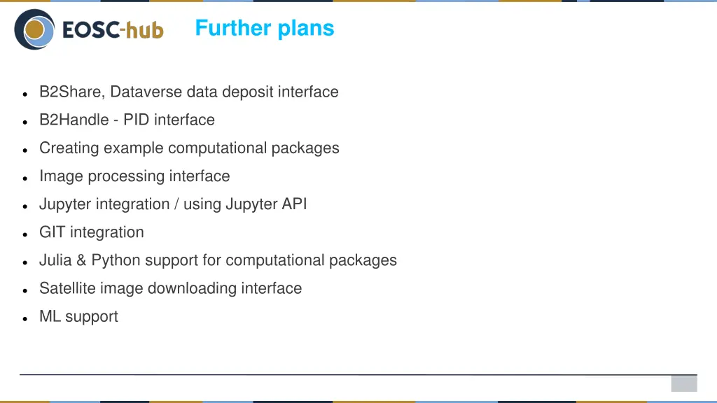 further plans