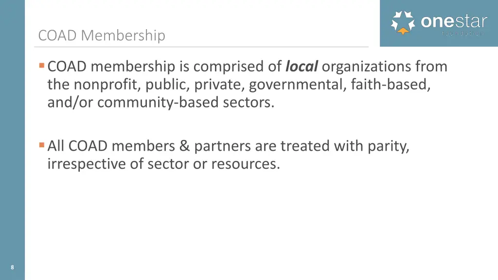 coad membership
