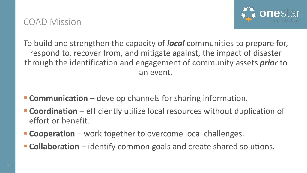 coad mission