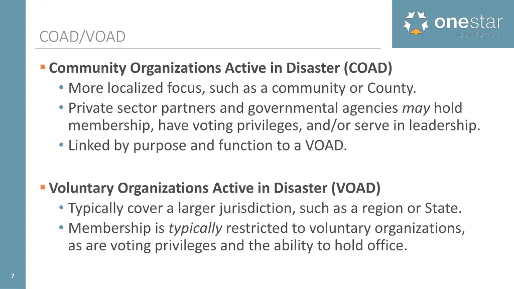 coad voad