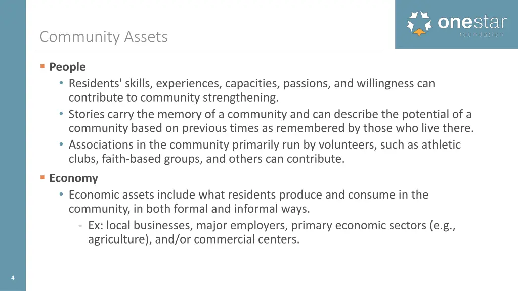 community assets