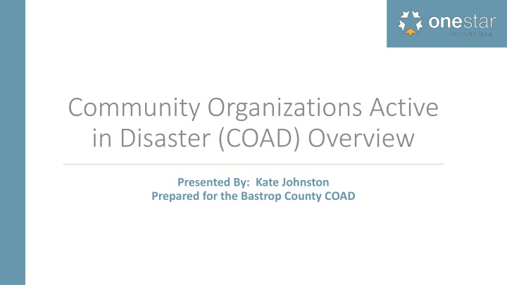 community organizations active in disaster coad