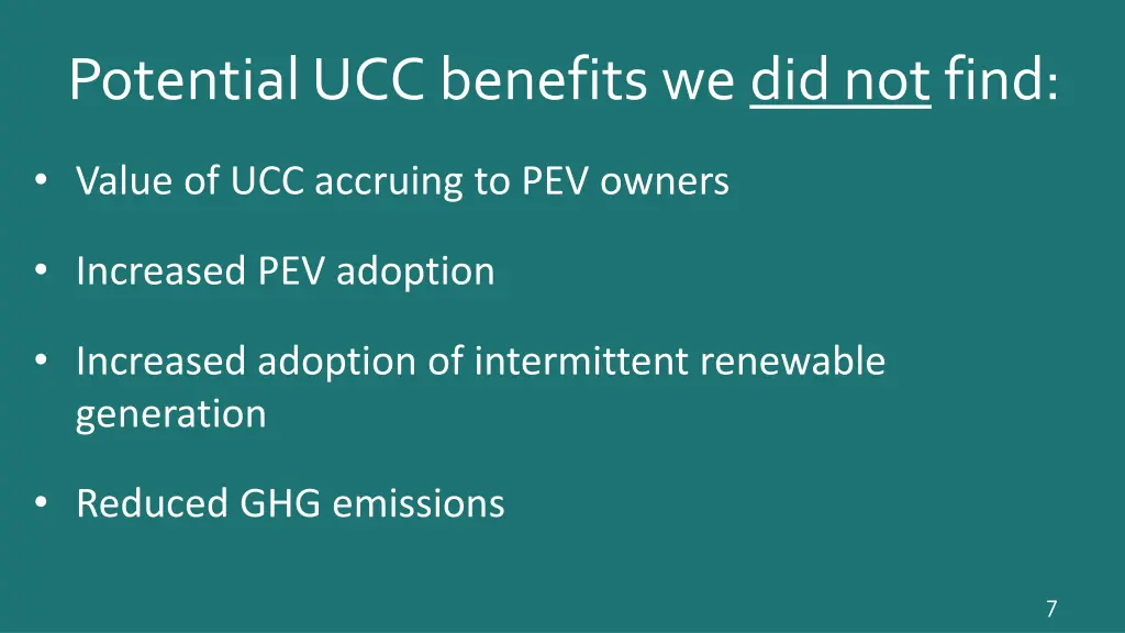potential ucc benefits we did not find