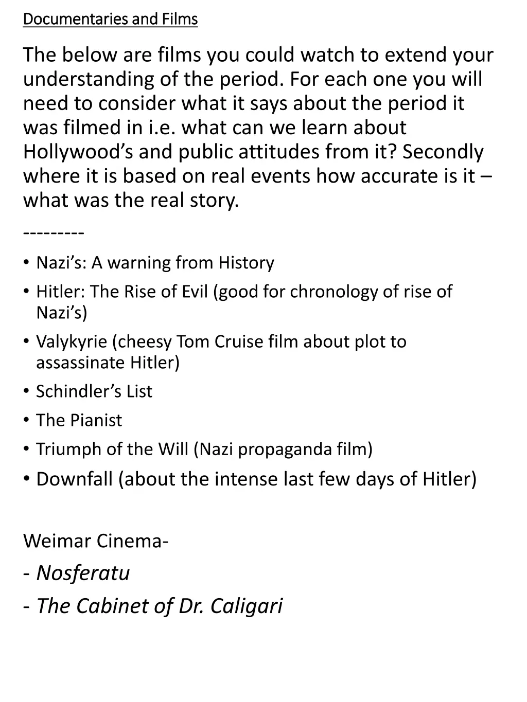 documentaries and films documentaries and films