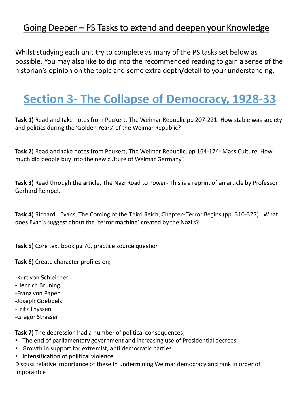 going deeper going deeper ps tasks to extend 2