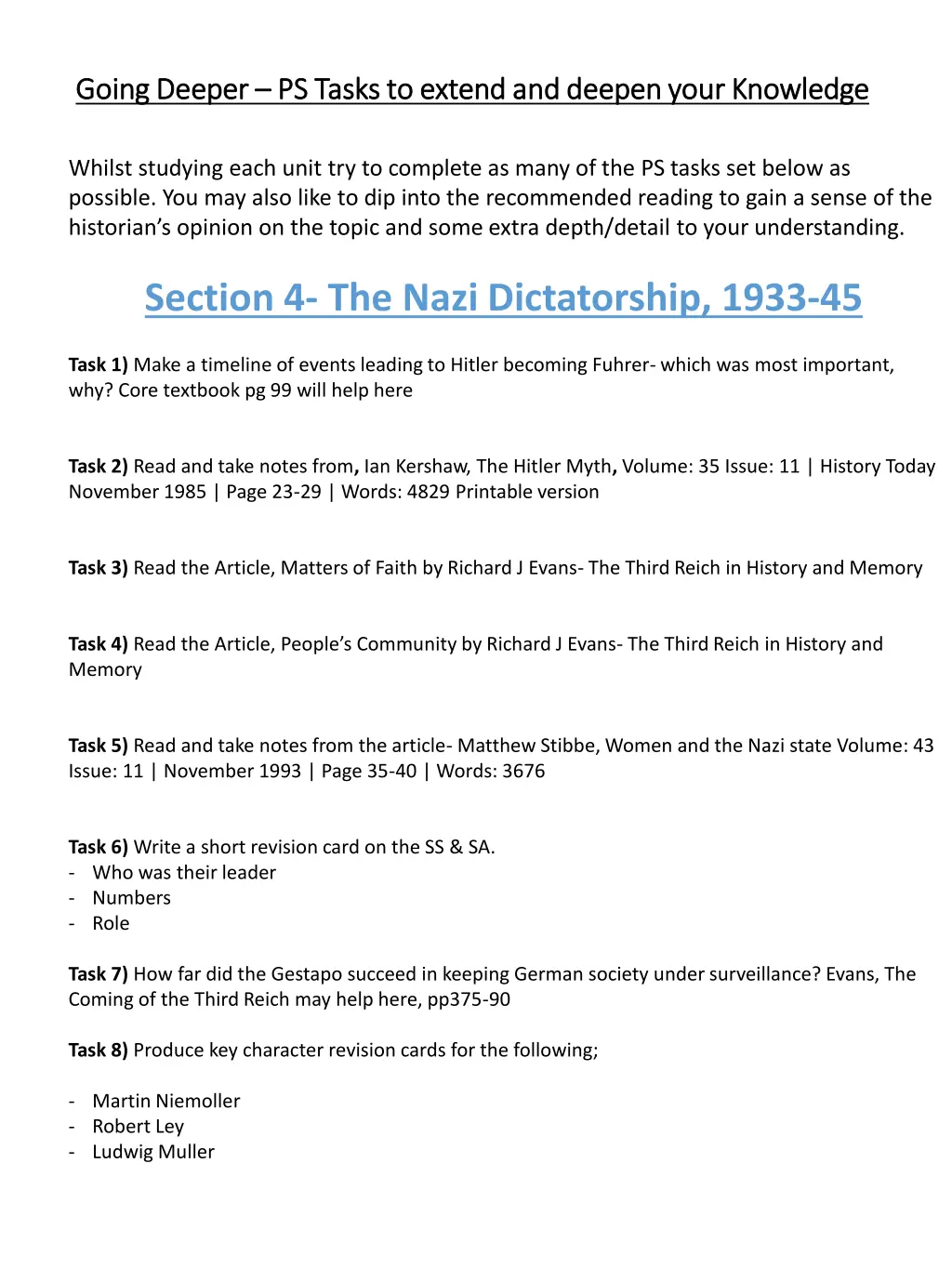 going deeper going deeper ps tasks to extend 3