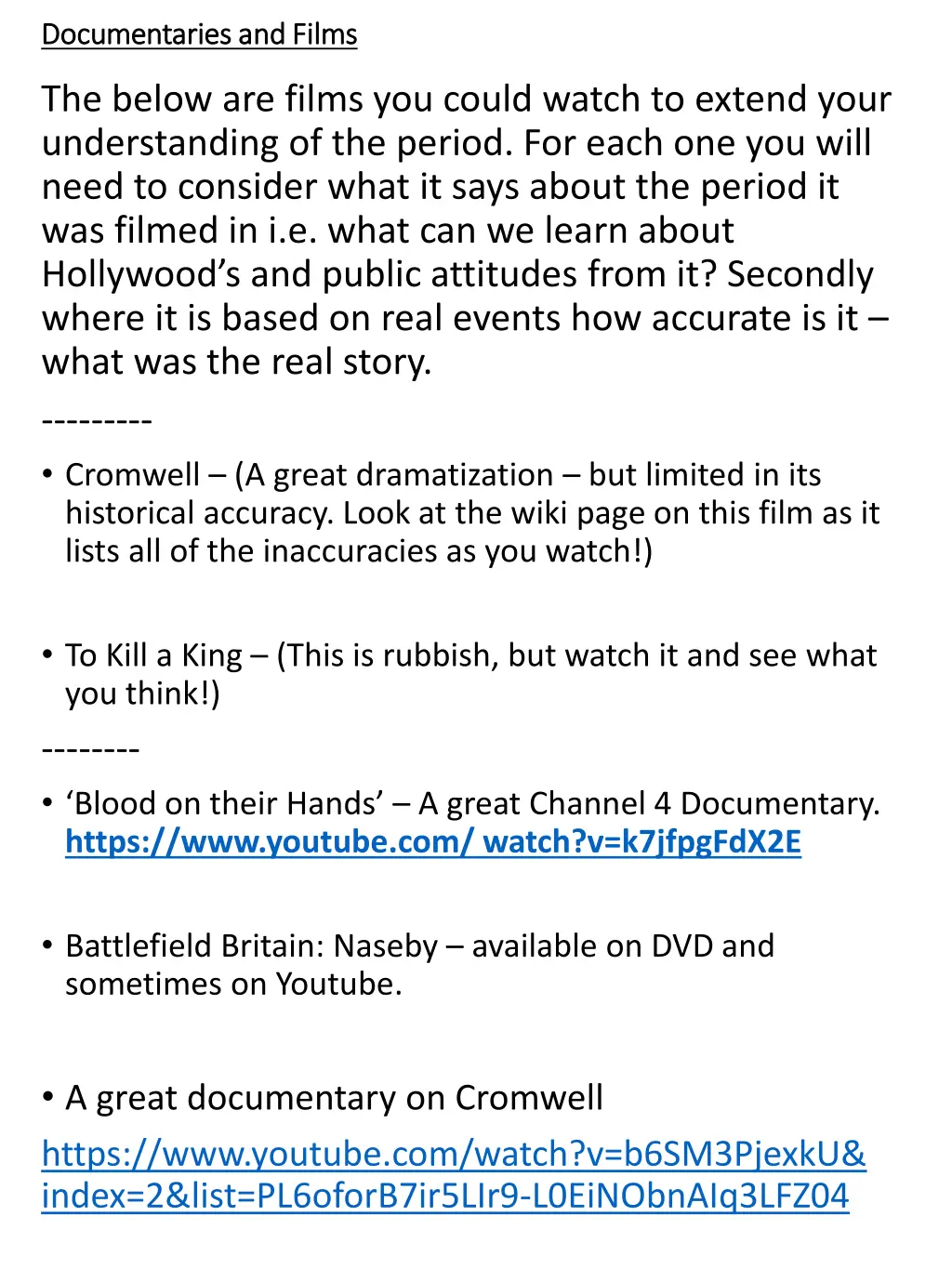 documentaries and films documentaries and films