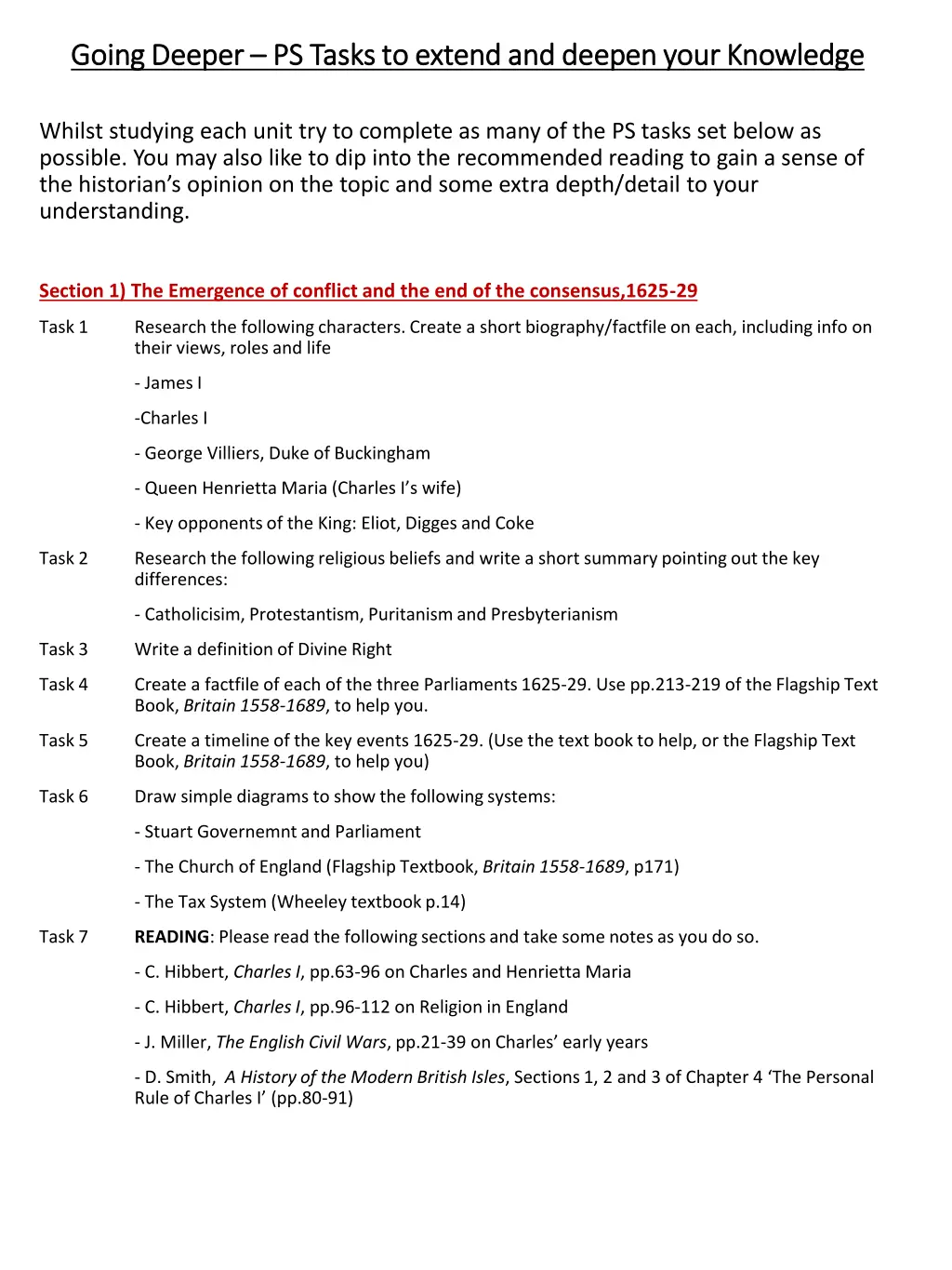 going deeper going deeper ps tasks to extend