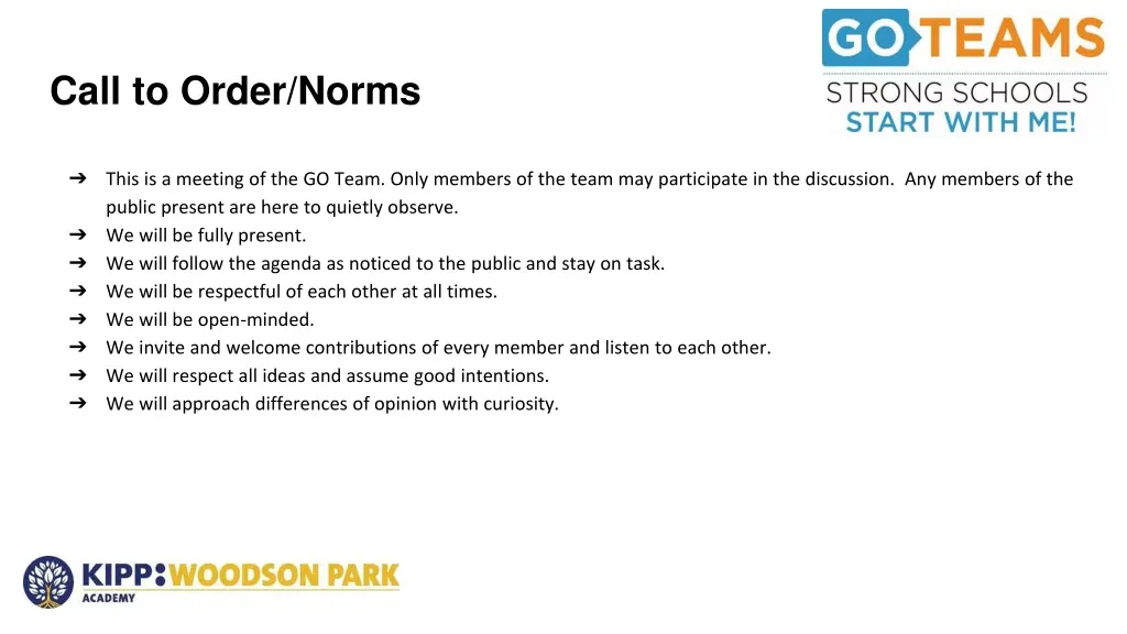 call to order norms