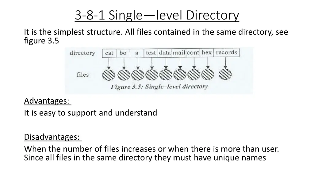 3 8 1 single level directory