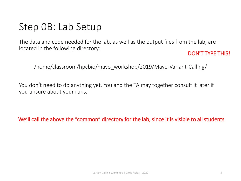 step 0b lab setup