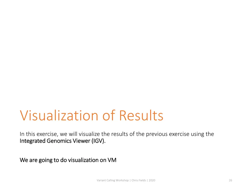 visualization of results