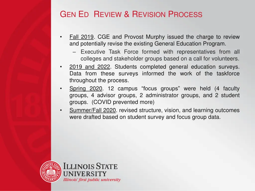 g en e d r eview r evision p rocess