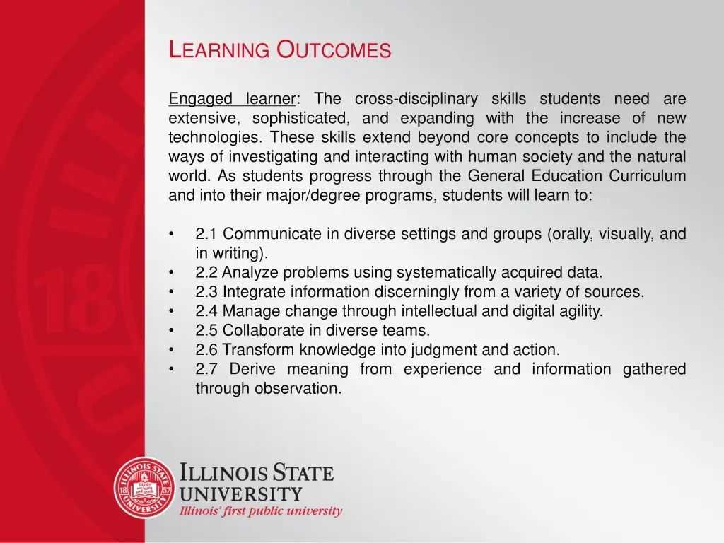 l earning o utcomes 1