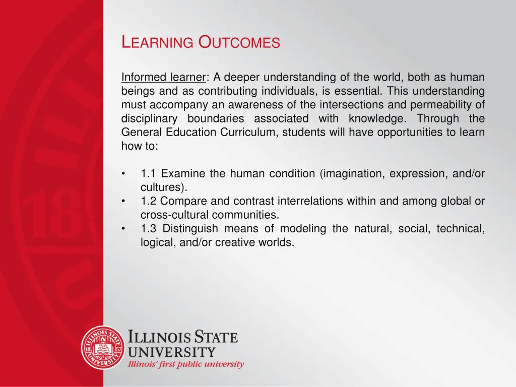 l earning o utcomes