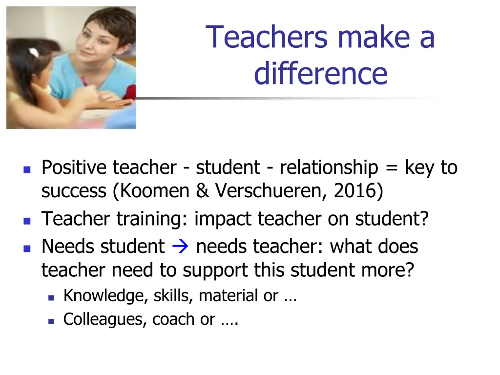 teachers make a difference
