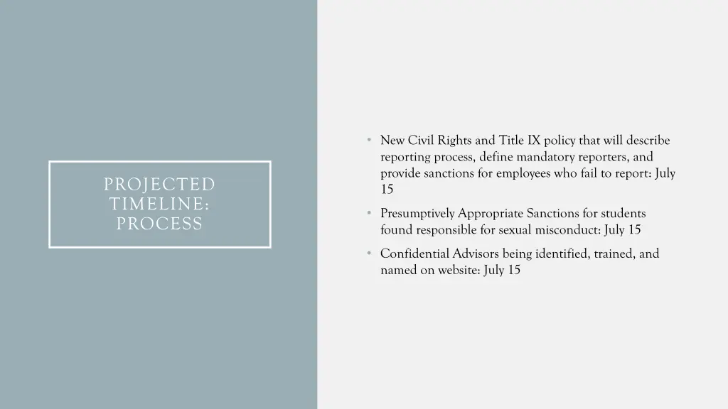 new civil rights and title ix policy that will