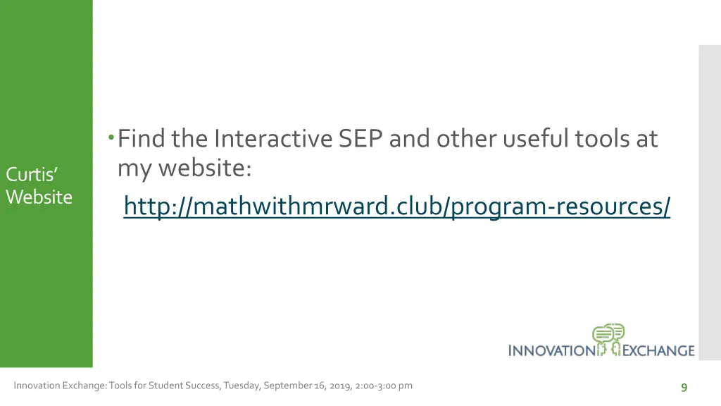 find the interactive sep and other useful tools