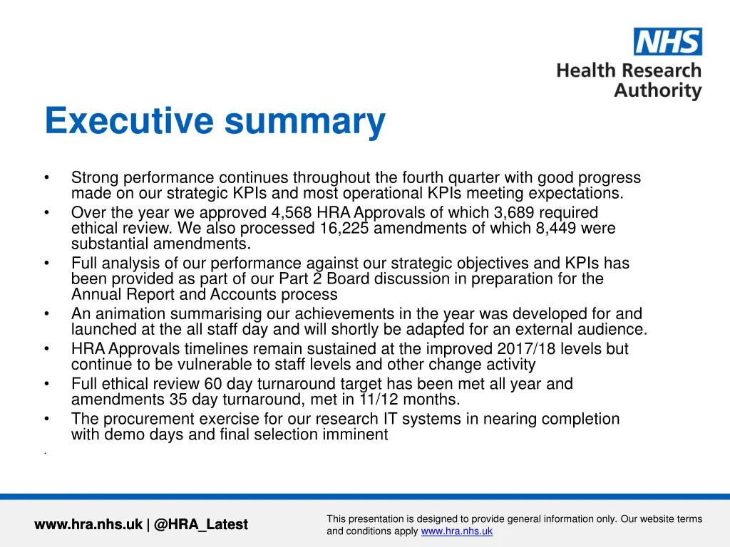 executive summary