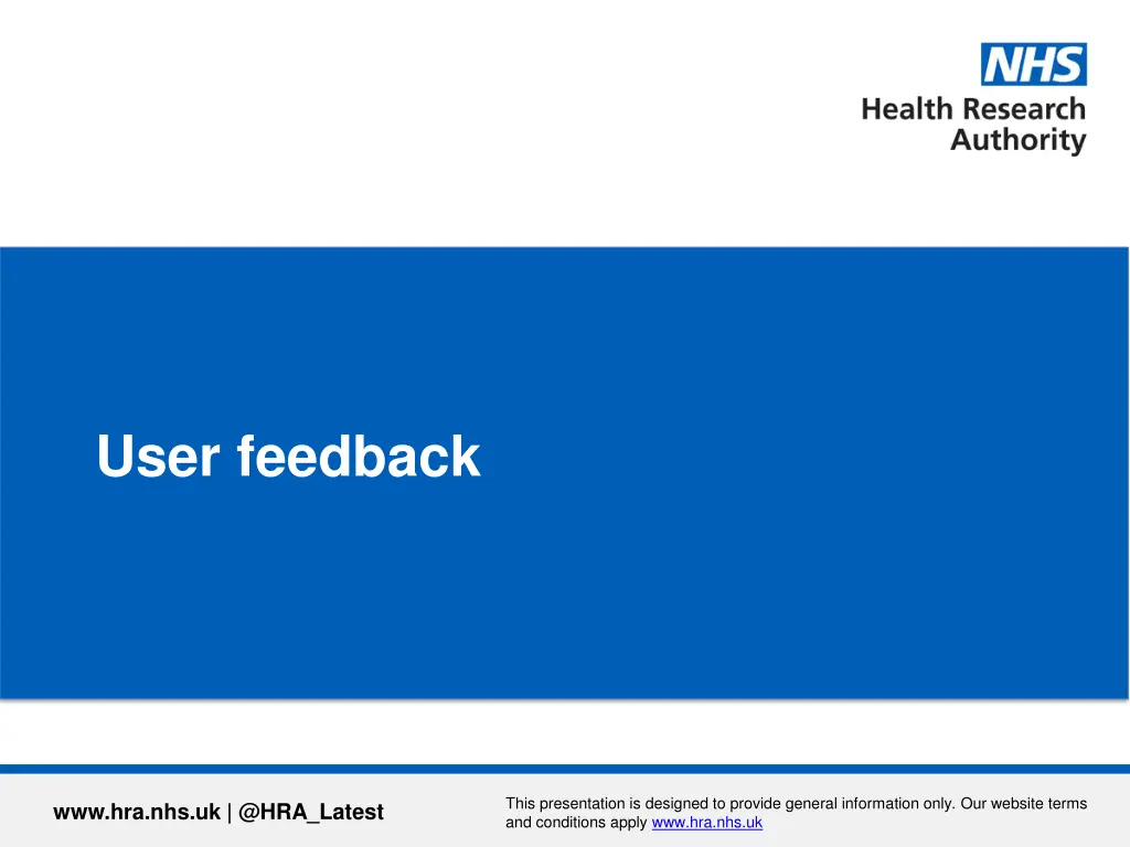 user feedback