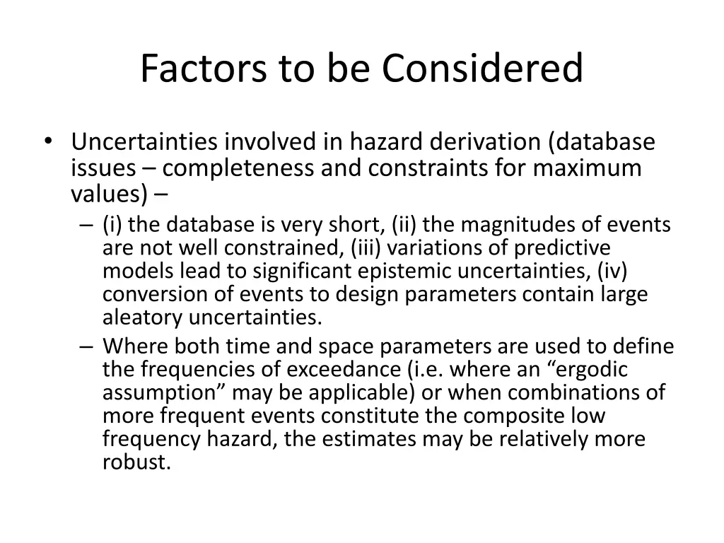 factors to be considered 1