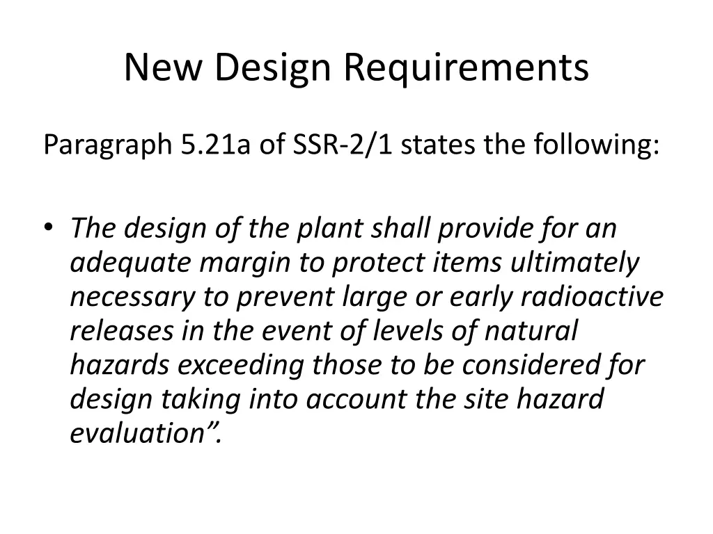 new design requirements