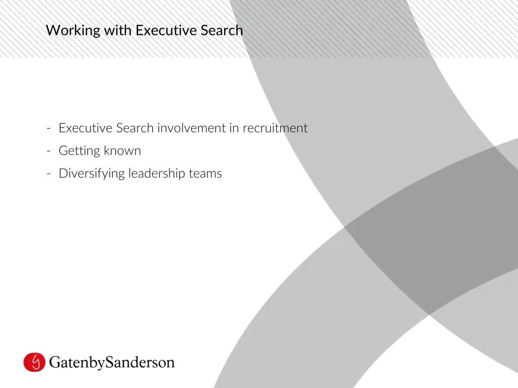 working with executive search