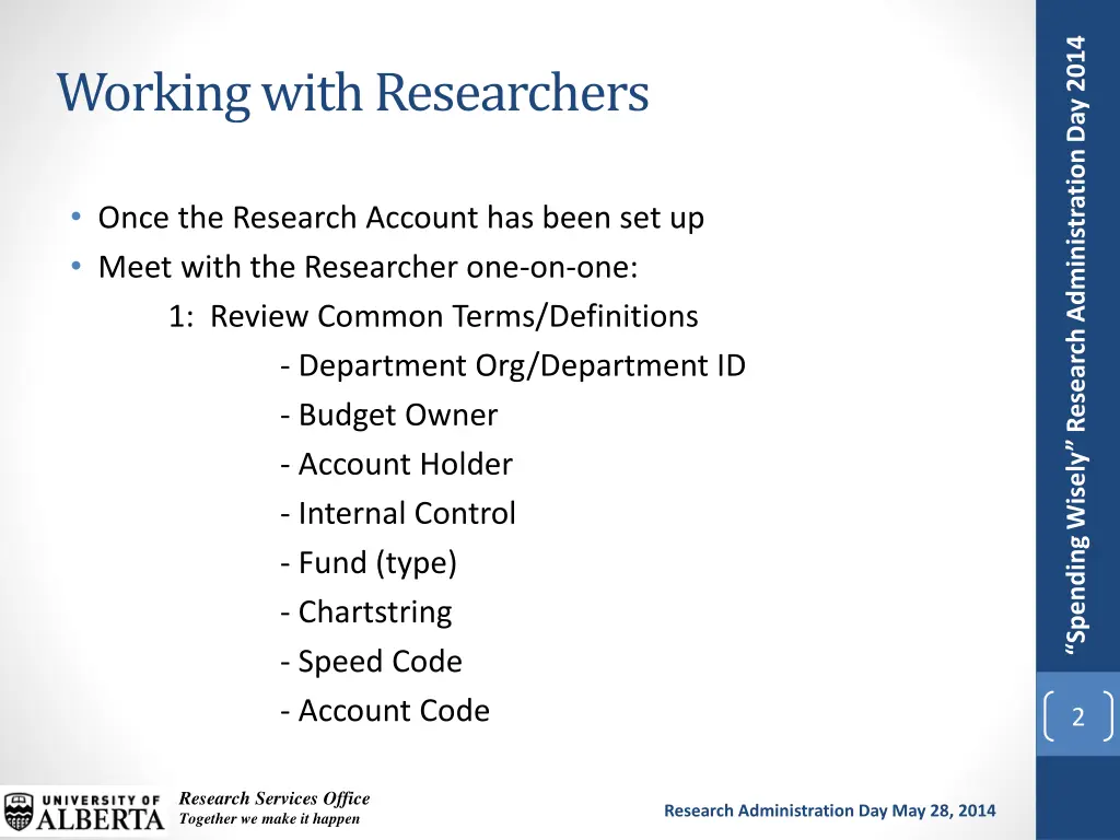 spending wisely research administration day 2014 1
