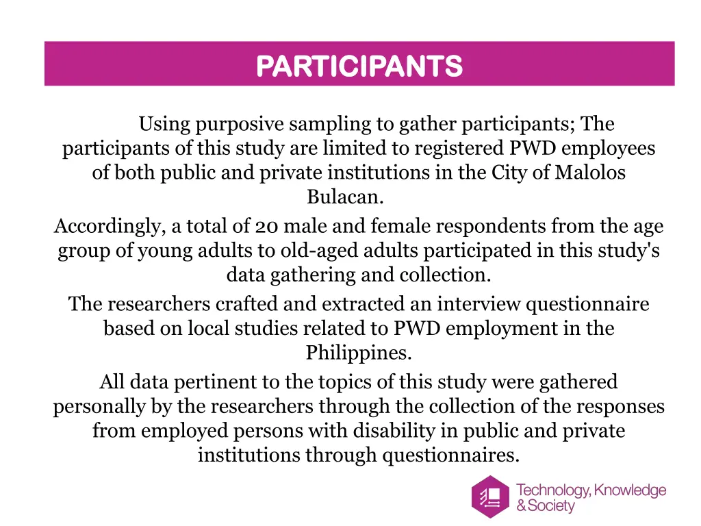 participants participants