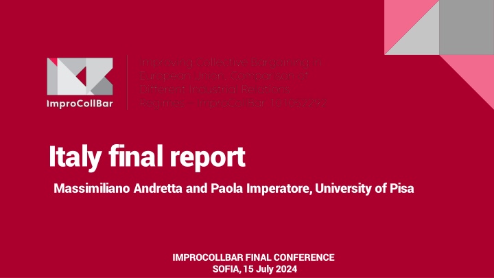 italy finalreport massimiliano andretta and paola