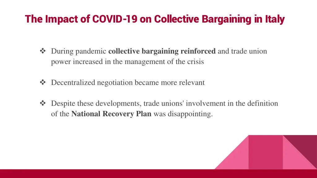 the impact of covid 19 on collective bargaining