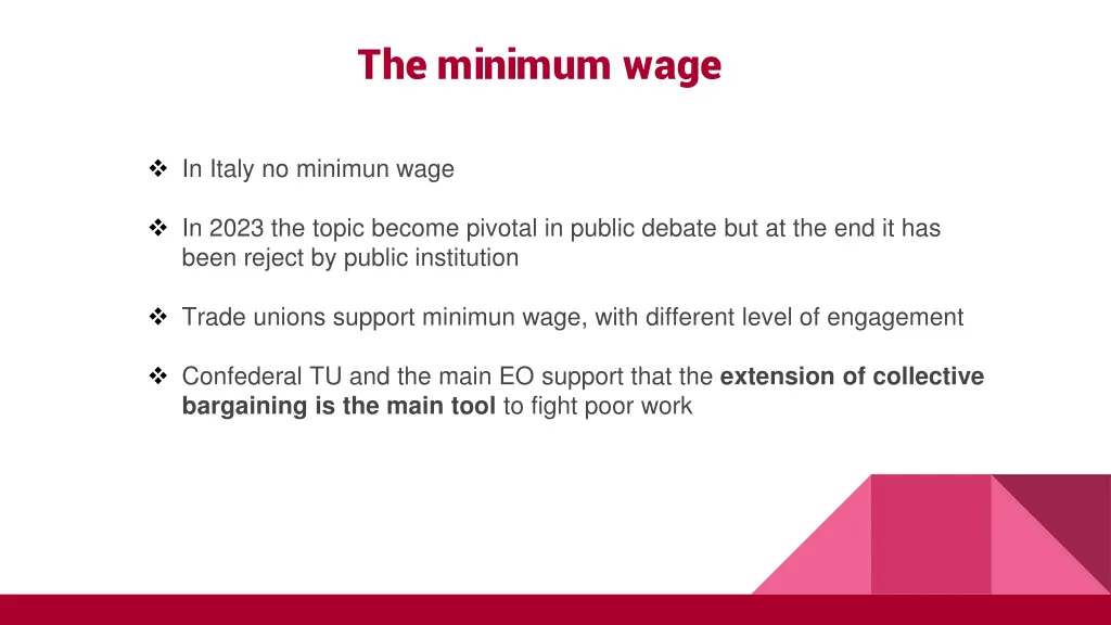 the minimum wage