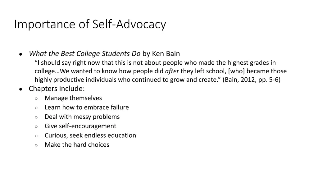 importance of self advocacy