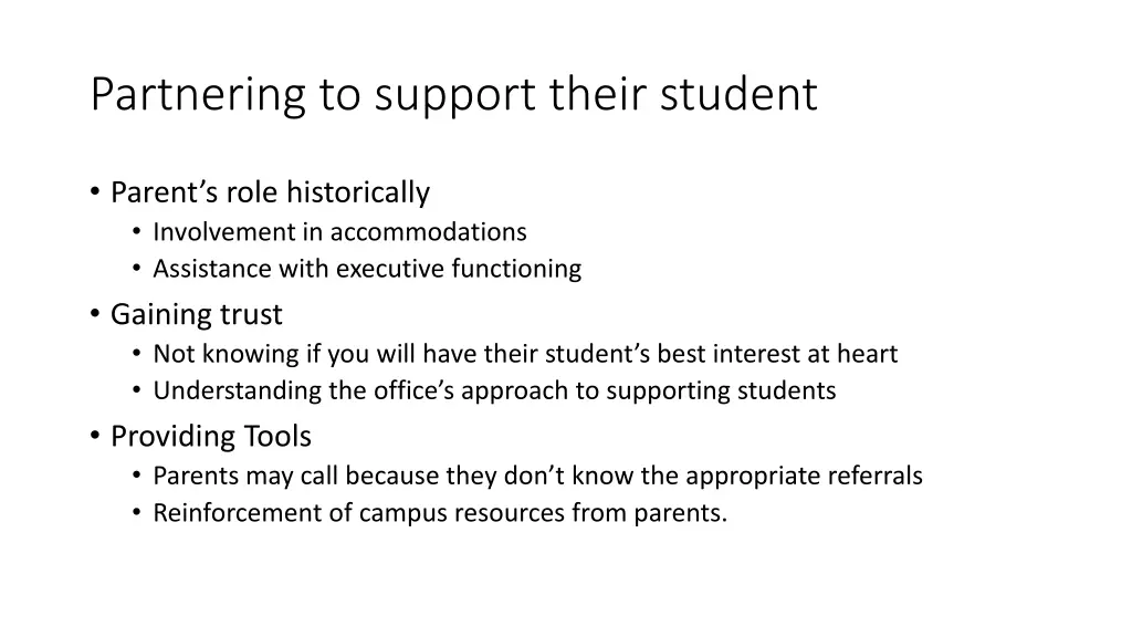 partnering to support their student