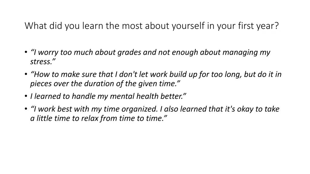 what did you learn the most about yourself