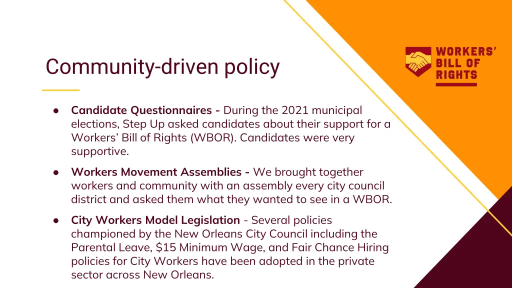 community driven policy