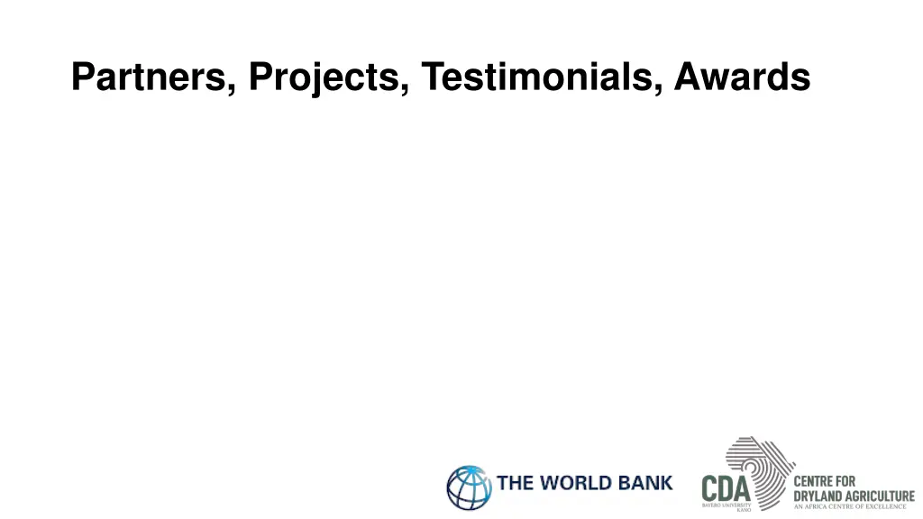 partners projects testimonials awards