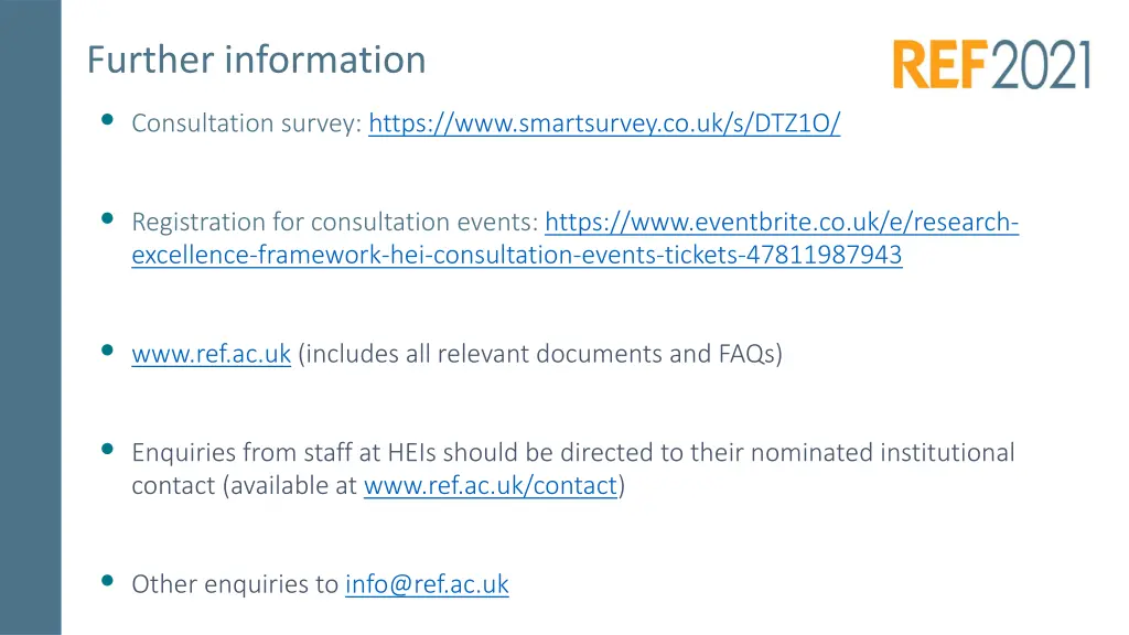 further information consultation survey https