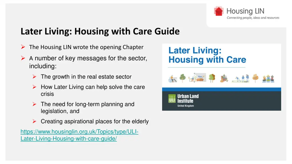 later living housing with care guide