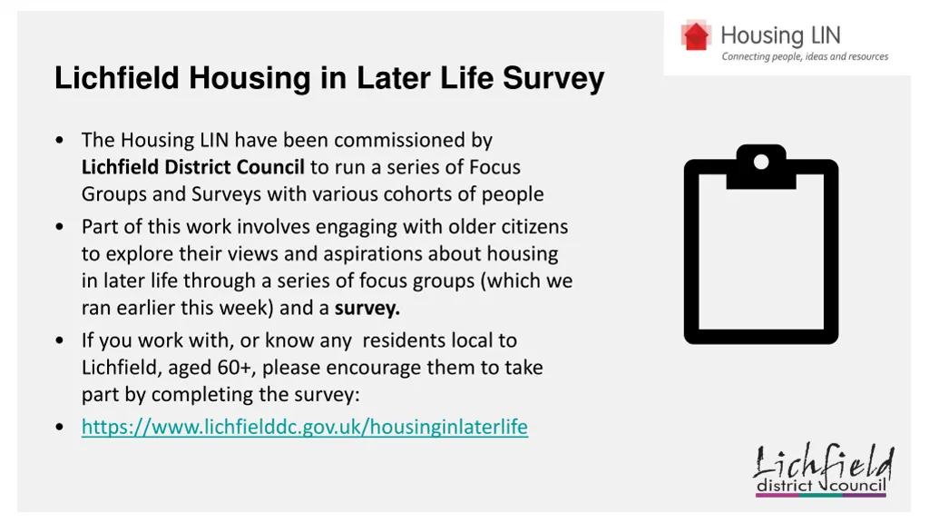 lichfield housing in later life survey