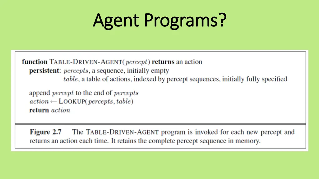 agent programs agent programs 1