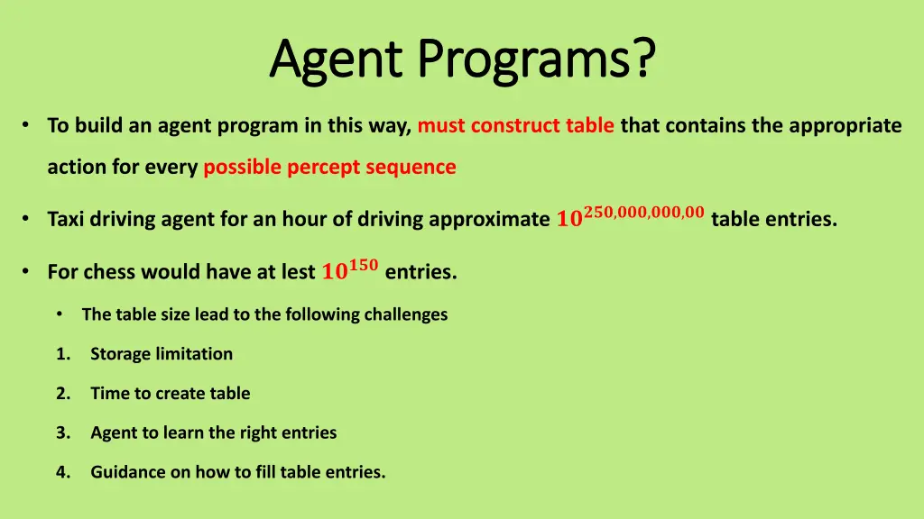 agent programs agent programs 2